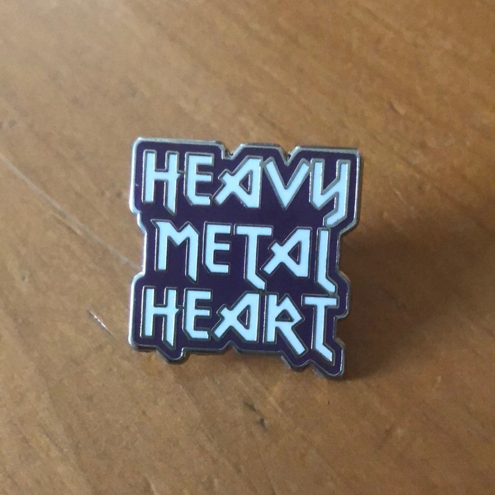Etah Love Heavy Metal Heart pin